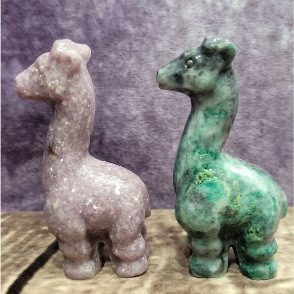 Lepidolite & Jade Baby Giraffe - Picture 6 of 14